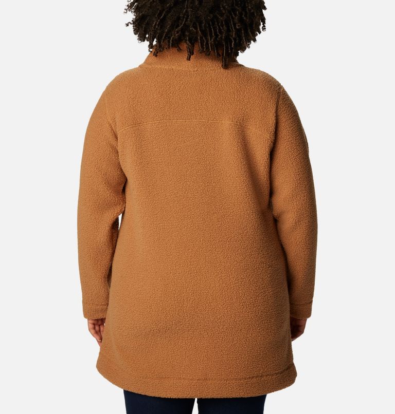 Women's Panorama Long Jacket - Plus Size, Color: Camel Brown, image 2