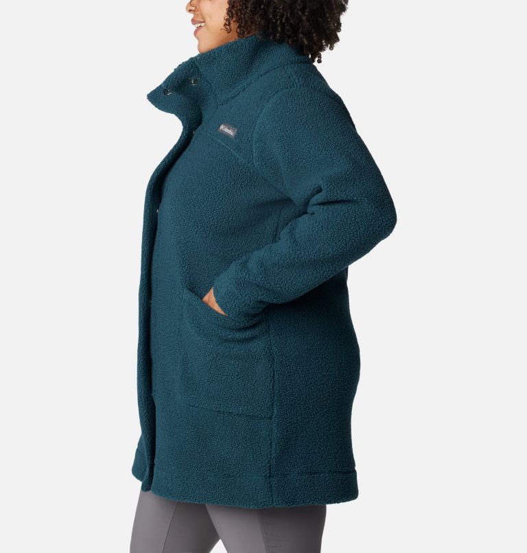 Thumbnail: Women's Panorama Long Jacket - Plus Size, Color: Night Wave, image 3
