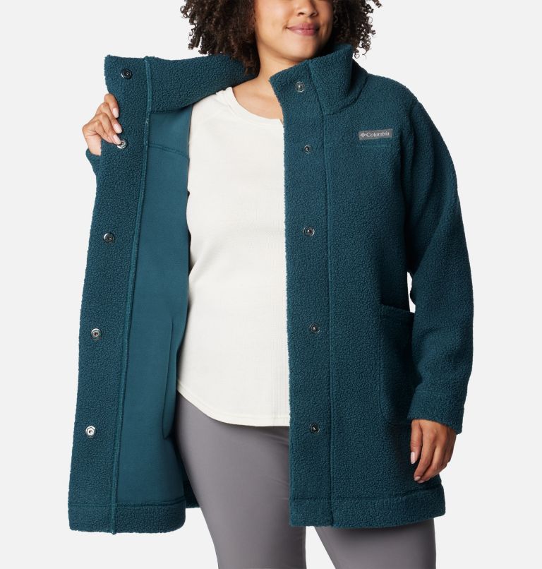 Women's Panorama Long Jacket - Plus Size, Color: Night Wave, image 5