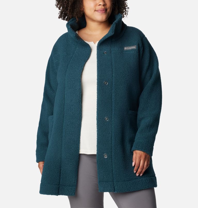 Thumbnail: Women's Panorama Long Jacket - Plus Size, Color: Night Wave, image 6