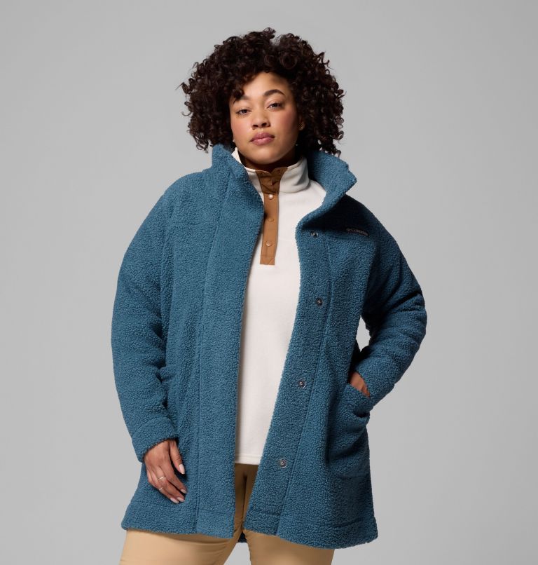 Women's Panorama Long Jacket - Plus Size, Color: Everblue, image 5