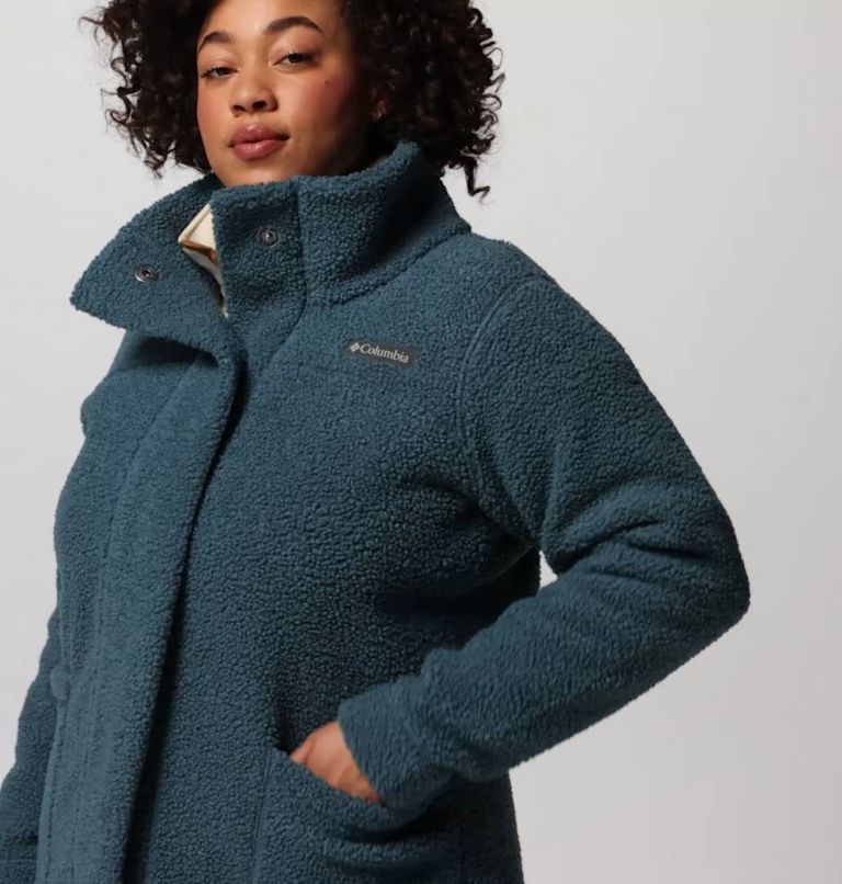 Women's Panorama Long Jacket - Plus Size, Color: Everblue