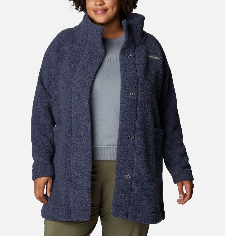 Thumbnail: Women's Panorama Long Jacket - Plus Size, Color: Nocturnal, image 6