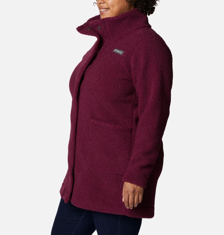 Thumbnail: Women's Panorama Long Jacket - Plus Size, Color: Marionberry, image 3