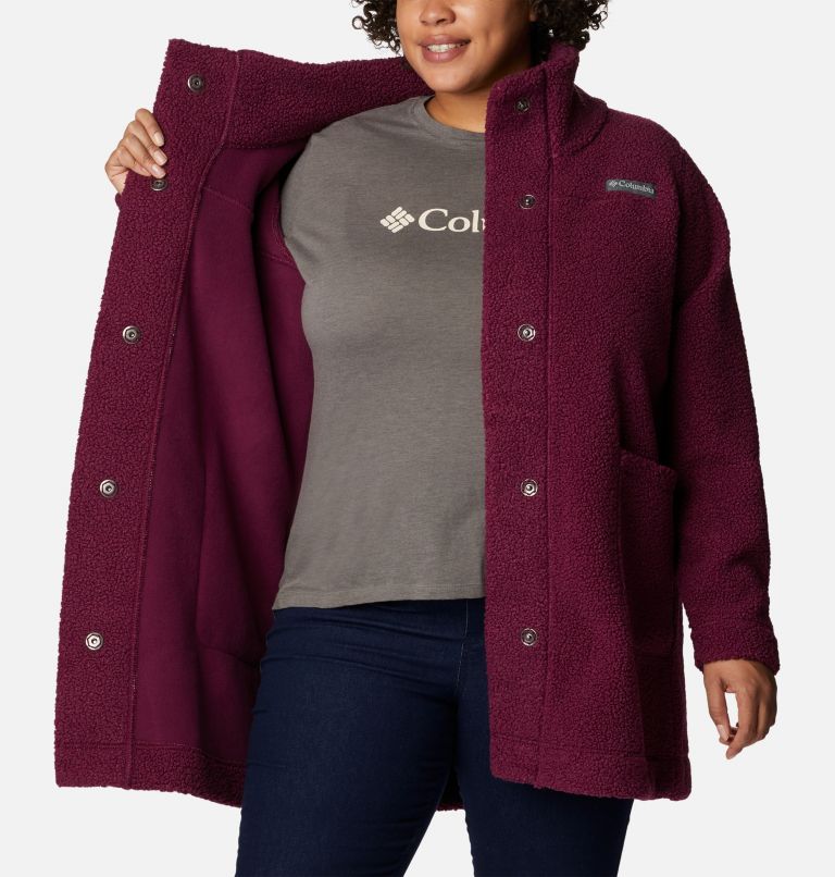 Thumbnail: Women's Panorama Long Jacket - Plus Size, Color: Marionberry, image 5