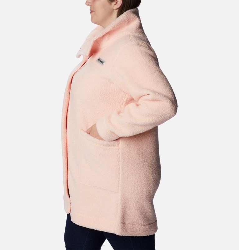 Thumbnail: Women's Panorama Long Jacket - Plus Size, Color: Peach Blossom, image 3