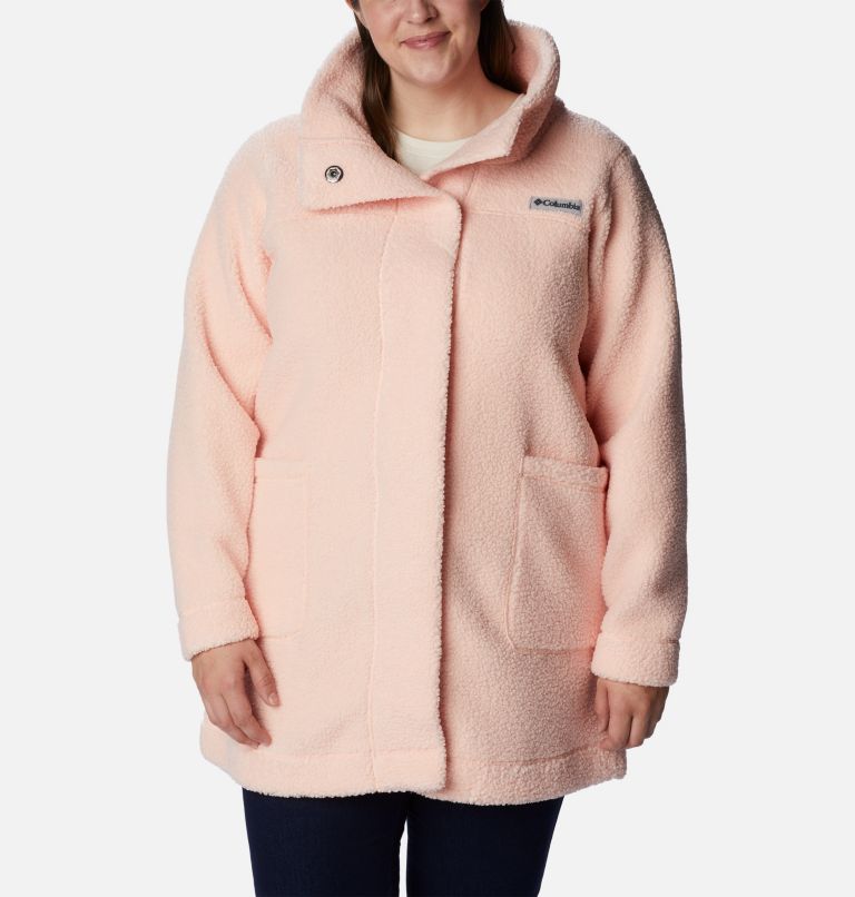 Thumbnail: Women's Panorama Long Jacket - Plus Size, Color: Peach Blossom, image 1