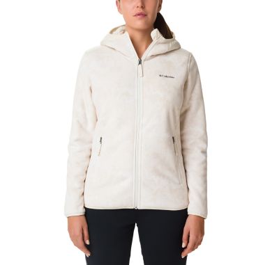 Chaqueta polar estampada con cremallera Winter Pass para mujer Winter Pass&trade; Print Fleece Full Zip | 010 | L, Chalk Clouds Camo Print, Chalk, front