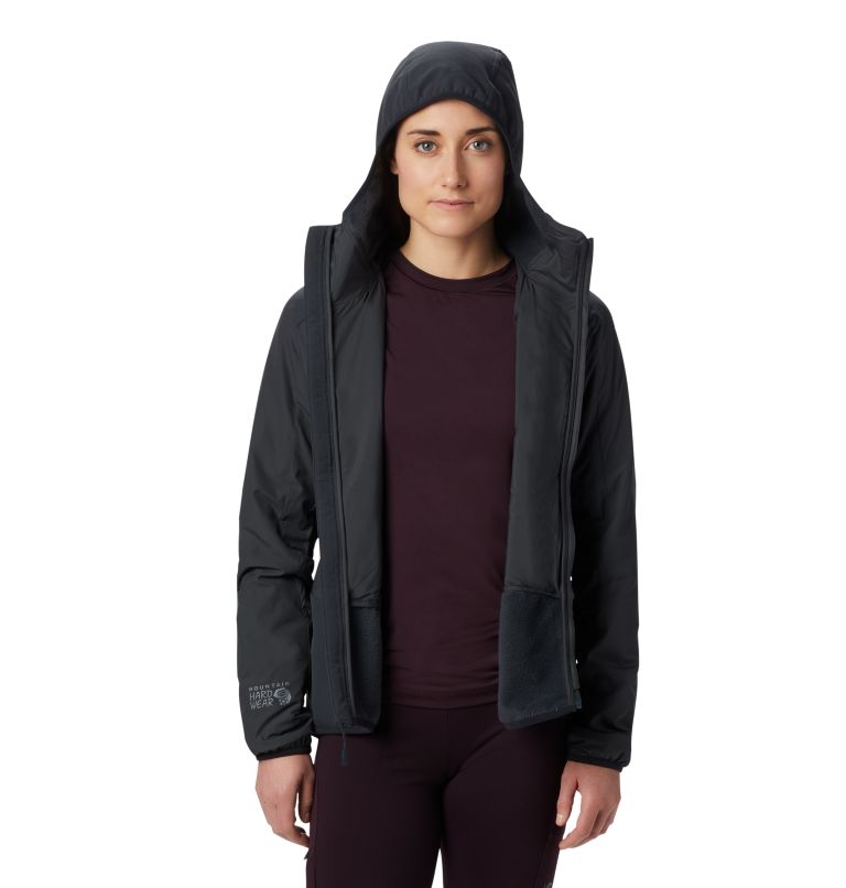 Women's Kor Strata Climb Hoody, Color: Dark Storm, image 4