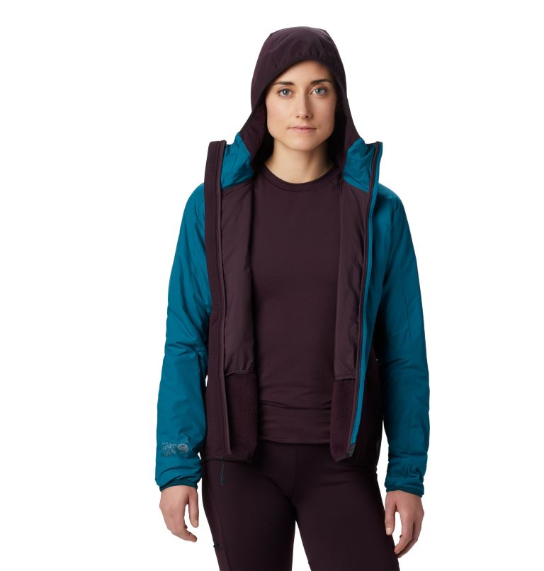Women's Kor Strata Climb Hoody, Color: Dive, image 4