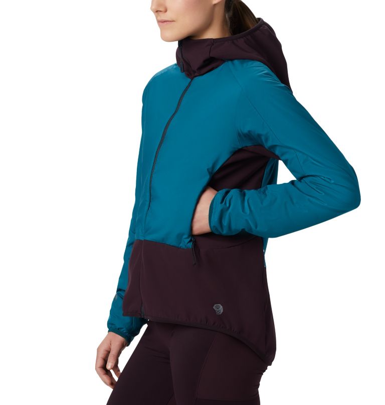 Women's Kor Strata Climb Hoody, Color: Dive, image 5
