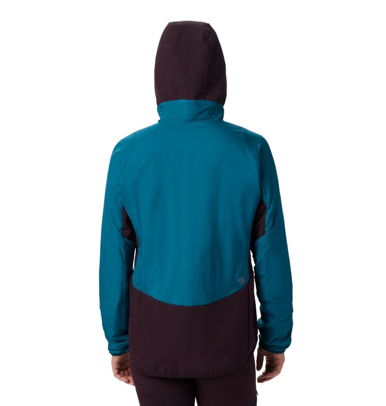 Women's Kor Strata Climb Hoody, Color: Dive, image 2