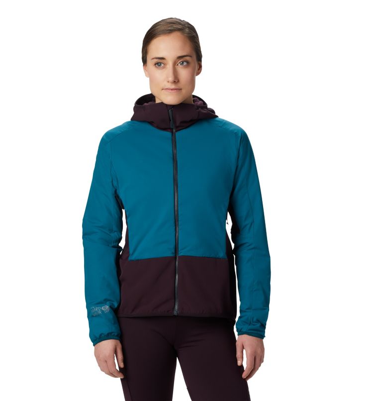 Women's Kor Strata Climb Hoody, Color: Dive, image 1