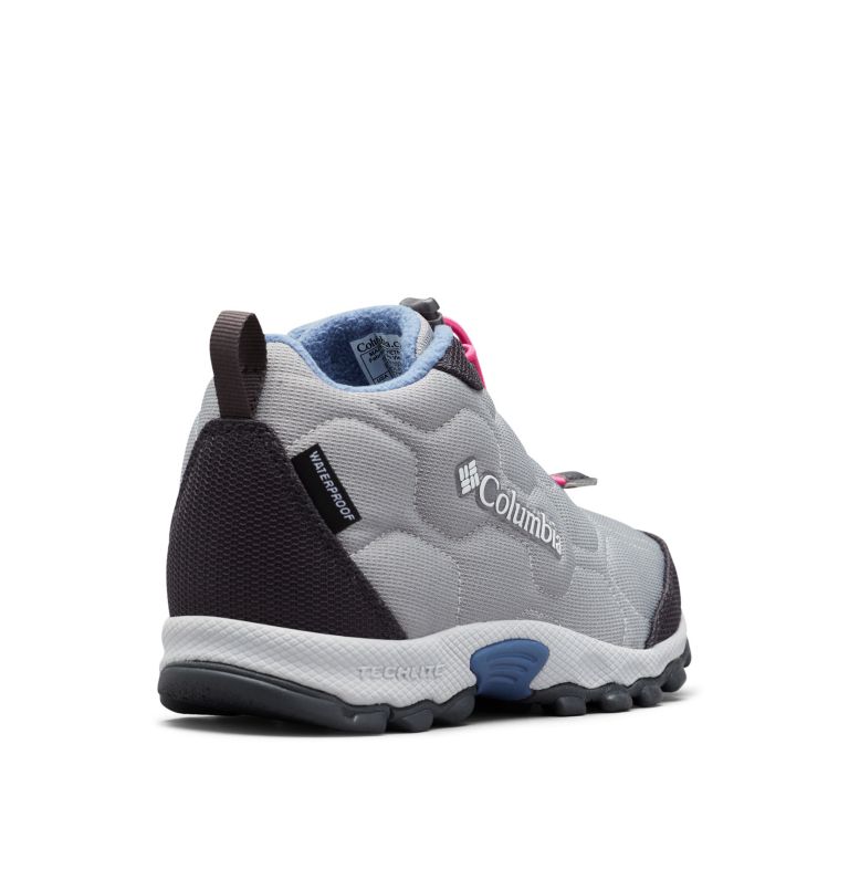 Big Kids' Firecamp Mid Waterproof Shoe, Color: Monument, Bluebell, image 9