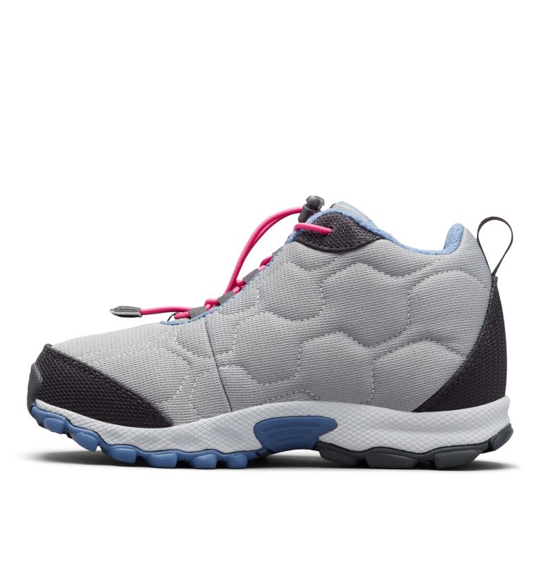 Big Kids' Firecamp Mid Waterproof Shoe, Color: Monument, Bluebell, image 5