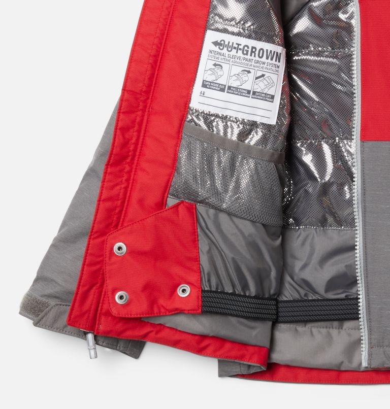 Thumbnail: Boys' Toddler Alpine Action II Jacket, Color: City Grey Heather, Mtn Red, image 3