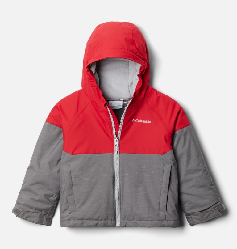 Boys' Toddler Alpine Action II Jacket, Color: City Grey Heather, Mtn Red