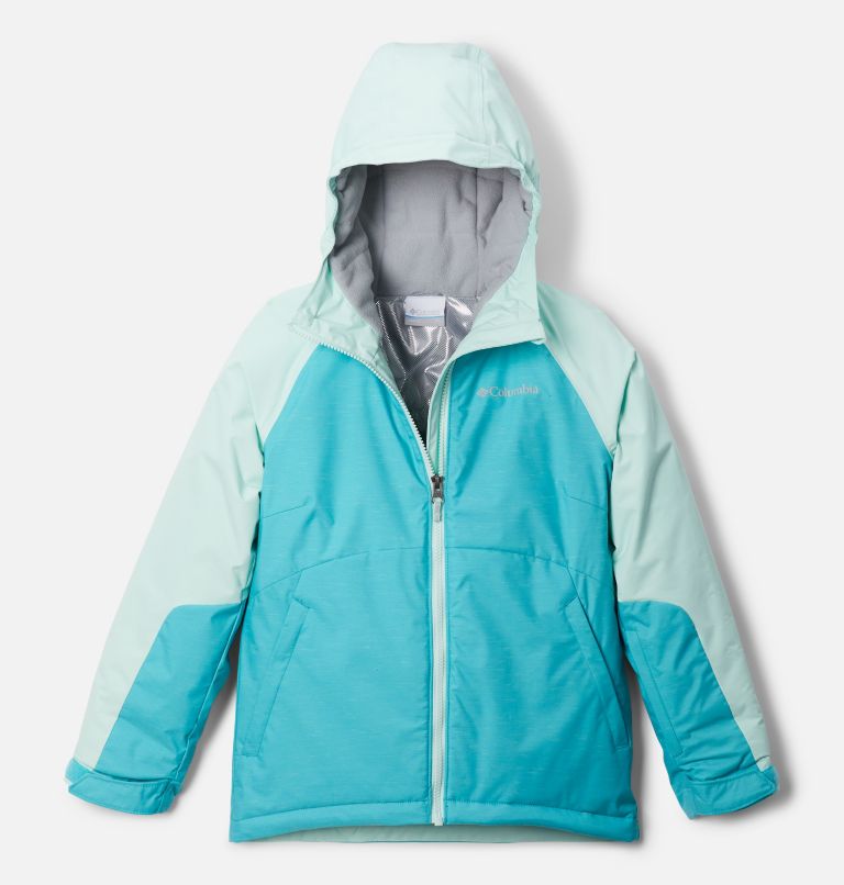 Thumbnail: Girls' Alpine Action II Waterproof Ski Jacket, Color: Geyser Heather, Sea Ice, image 1