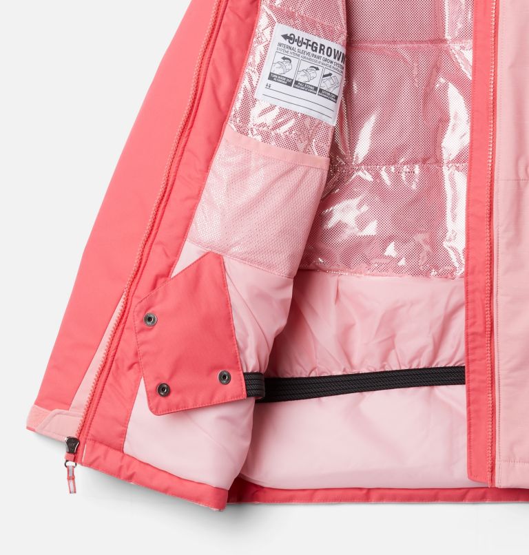 Thumbnail: Girls' Alpine Action II Jacket, Color: Pink Orchid Heather, Bright Geranium, image 3