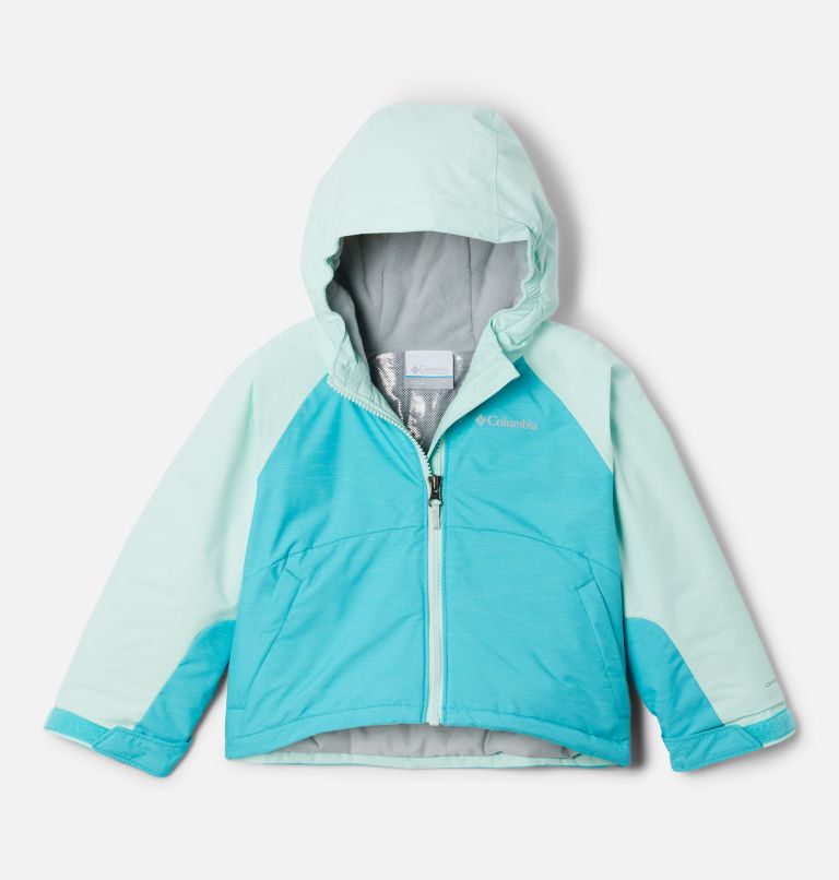 Thumbnail: Girls' Toddler Alpine Action II Jacket, Color: Geyser Heather, Sea Ice, image 1