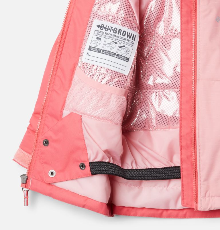 Thumbnail: Girls' Toddler Alpine Action II Jacket, Color: Pink Orchid Heather, Bright Geranium, image 3