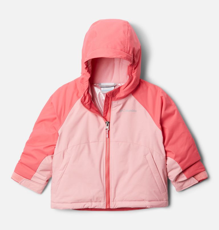 Thumbnail: Girls' Toddler Alpine Action II Jacket, Color: Pink Orchid Heather, Bright Geranium, image 1