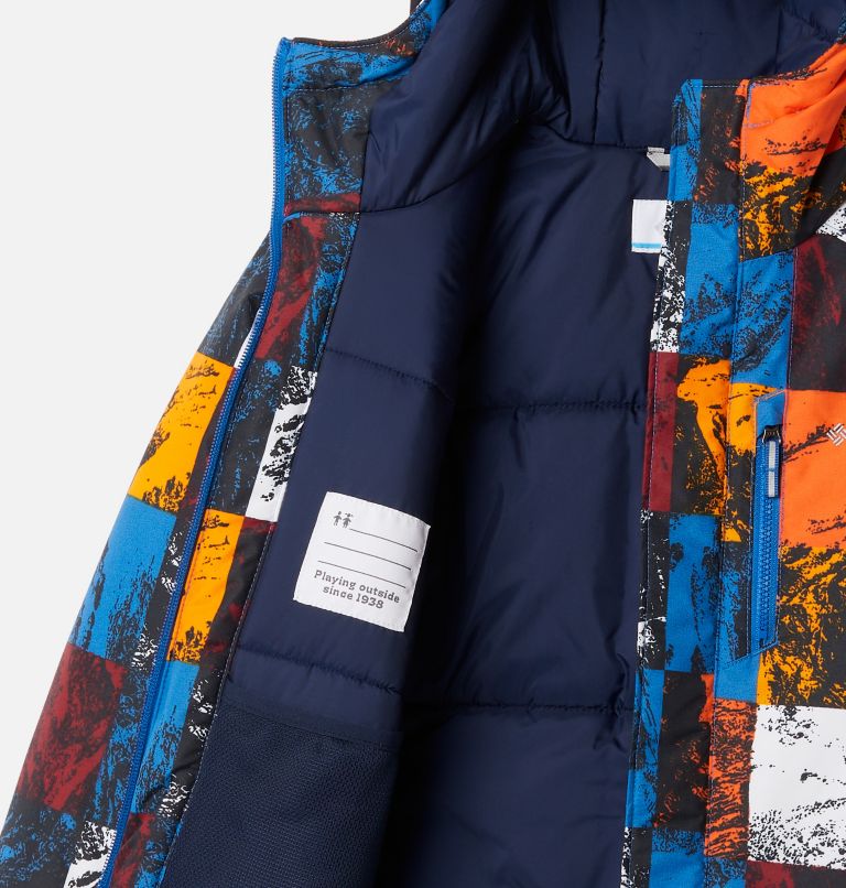 Boys' Alpine Free Fall II Jacket, Color: Bright Indigo Smorgas Berg, image 3