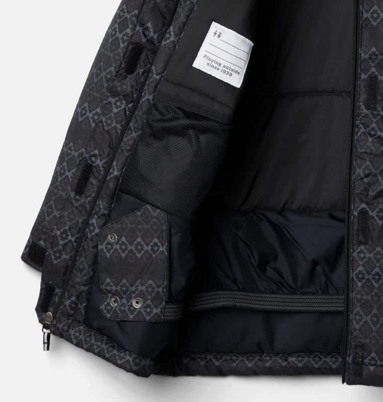 Girls' Alpine Free Fall II Jacket, Color: Black Diamond Stripe Print, image 3