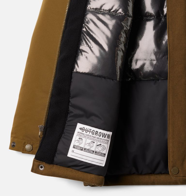 Boys' Boundary Bay Down Parka, Color: New Olive, image 3