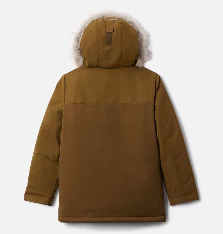Boys' Boundary Bay Down Parka, Color: New Olive, image 2