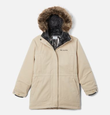 Girls' Boundary Bay Down Parka, Color: Ancient Fossil