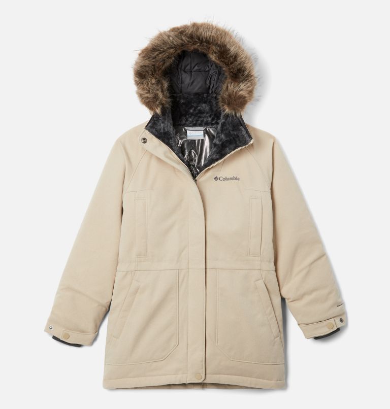 Girls' Boundary Bay Down Parka, Color: Ancient Fossil, image 1