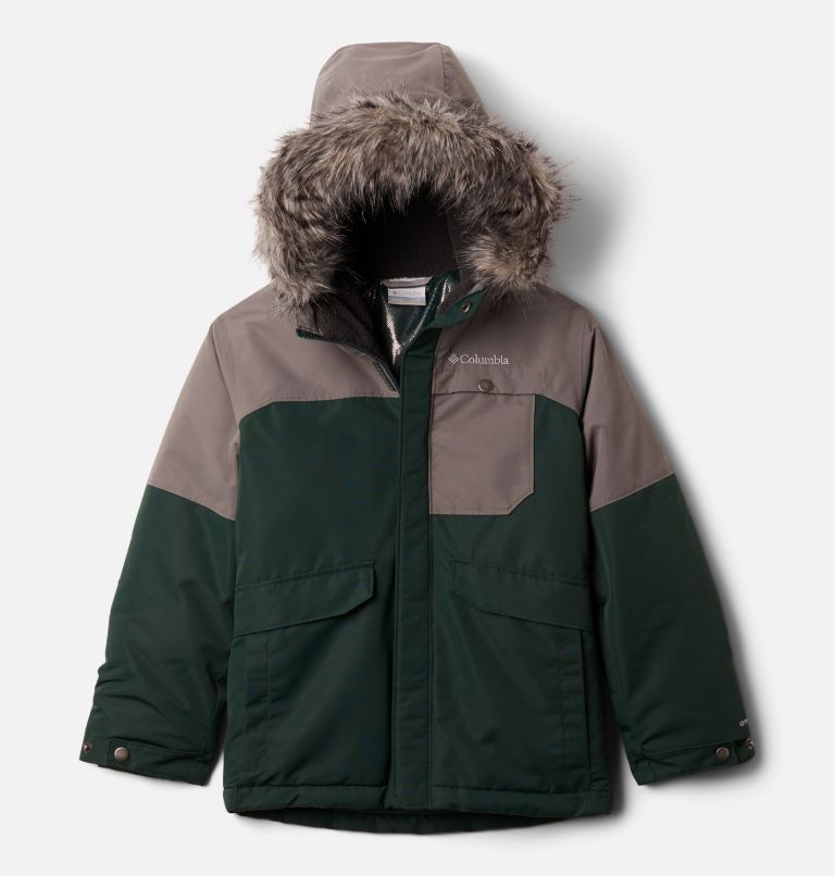 Boys' Nordic Strider Jacket, Color: Spruce, City Grey, image 1