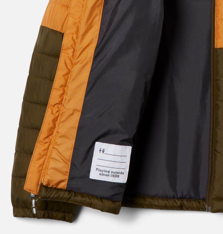 Boys' Humphrey Hills Puffer Jacket, Color: Canyon Sun, New Olive, image 3