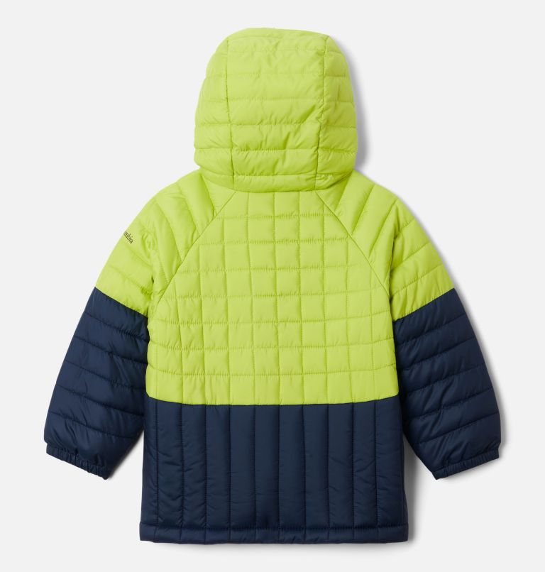 Boys' Toddler Humphrey Hills Puffer Jacket, Color: Bright Chartreuse, Collegiate Navy, image 2