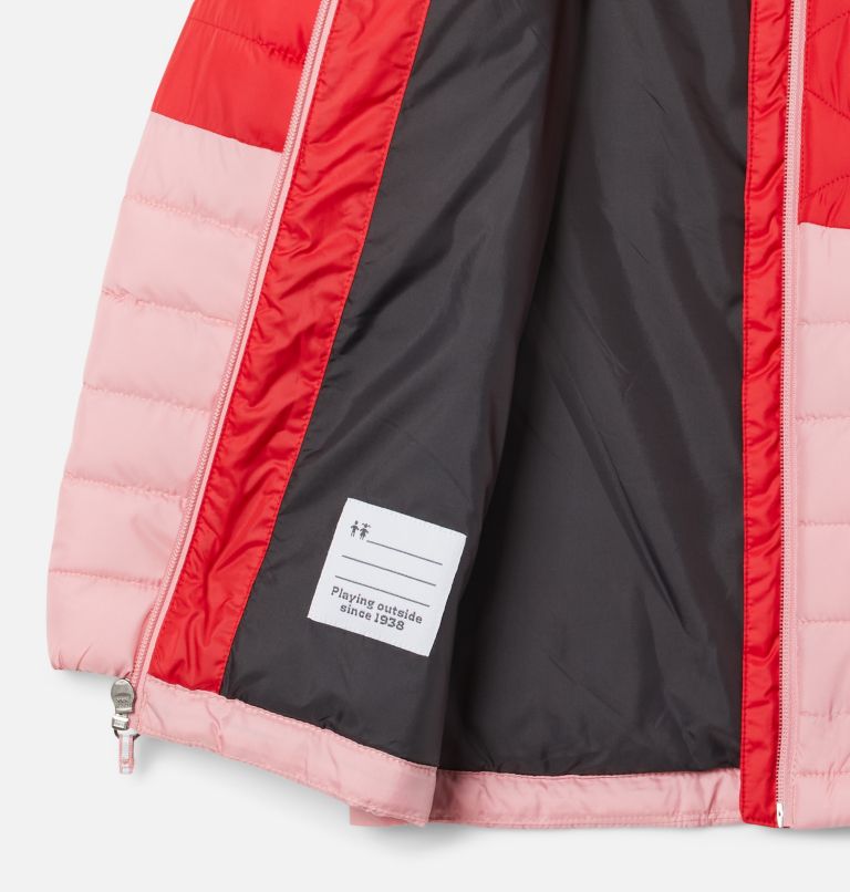Girls' Humphrey Hills Puffer Jacket, Color: Red Lily, Pink Orchid, image 3