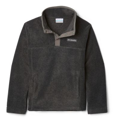Youth Steens Mtn&trade; Fleece Pull-over Steens Mtn&trade; 1/4 Snap Fleece Pull-over | 466 | XS, Charcoal Heather, front
