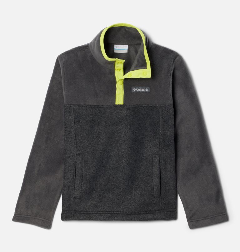 Thumbnail: Steens Mtn 1/4 Snap Fleece Pull-over | 031 | M, Color: Charcoal Heather, Shark, image 1