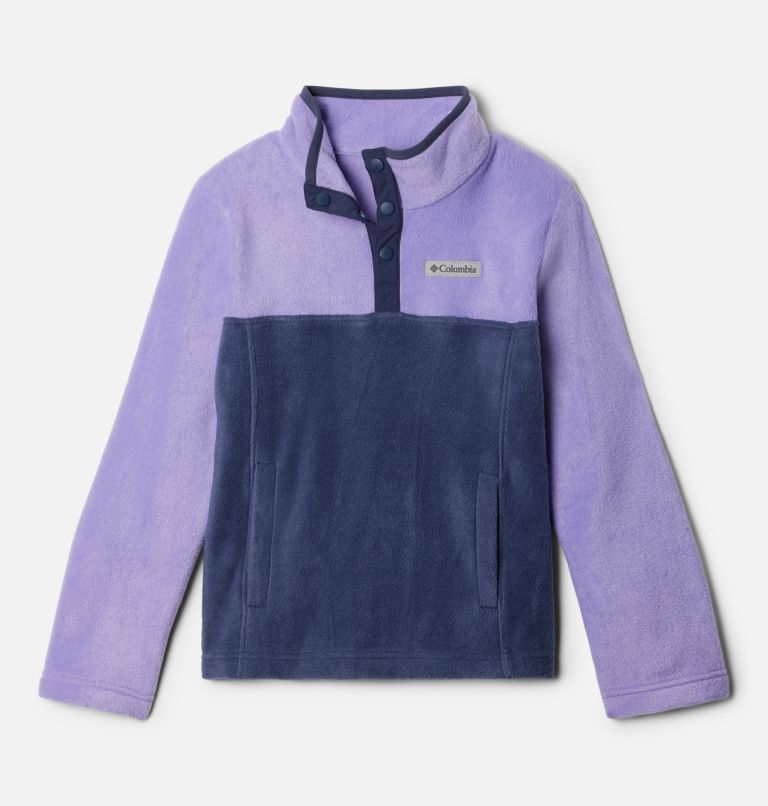 Thumbnail: Girls' Steens Mountain Fleece Pull-over, Color: Nocturnal, Paisley Purple, image 1