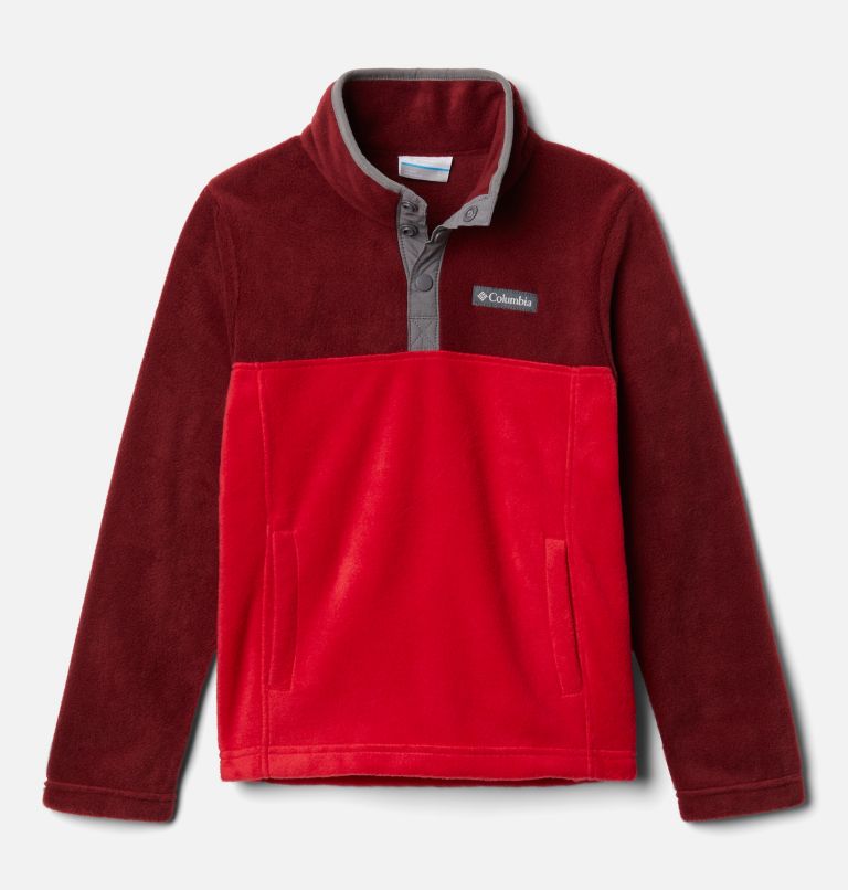 Steens Mtn 1/4 Snap Fleece Pull-over | 614 | M, Color: Mountain Red, Red Jasper, image 1