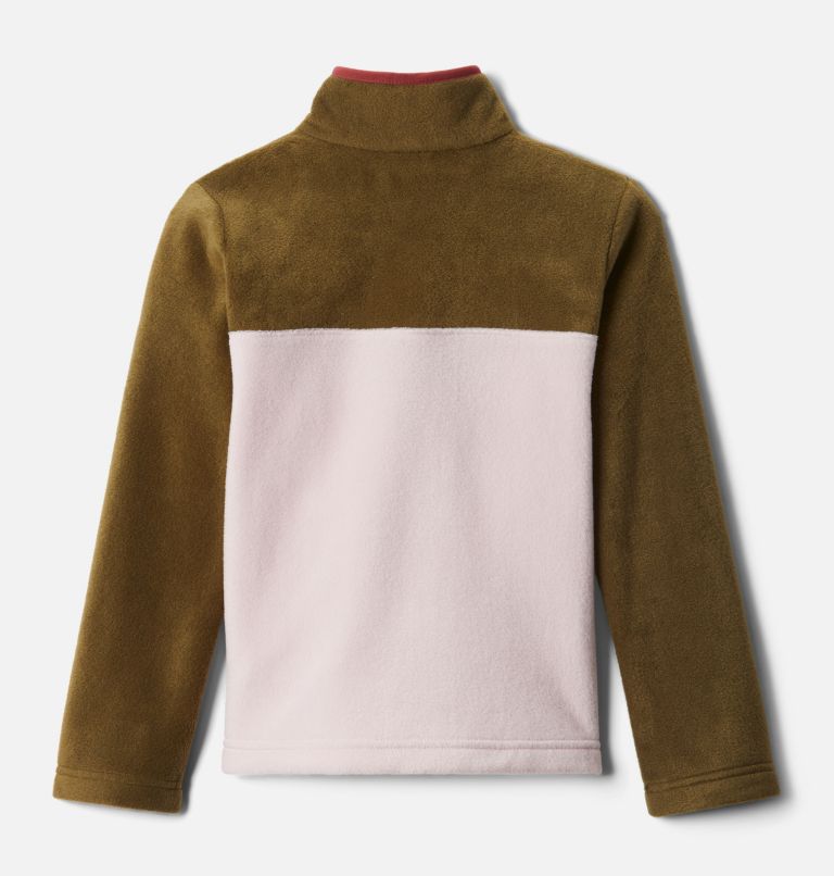 Thumbnail: Youth Steens Mtn Fleece Pull-over, Color: Mineral Pink, New Olive, image 2