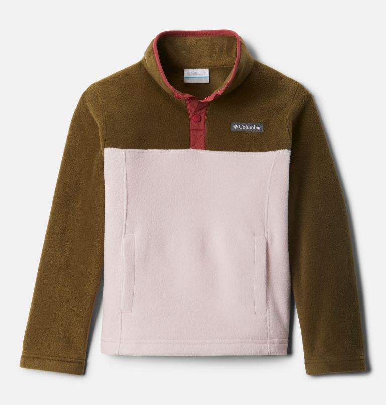 Youth Steens Mtn Fleece Pull-over, Color: Mineral Pink, New Olive, image 1