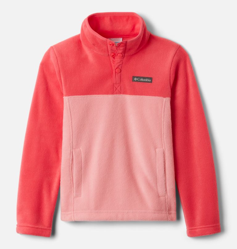 Steens Mtn 1/4 Snap Fleece Pull-over | 689 | XS, Color: Pink Orchid, Bright Geranium, image 1