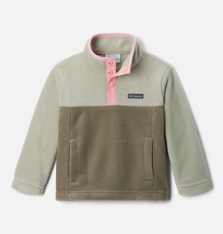Toddler Steens Mtn Quarter Snap Fleece Pullover, Color: Stone Green, Safari, image 1