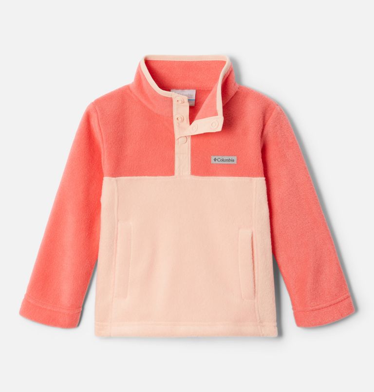 Manteau à enfiler en polaire avec fermeture pressionnée 1/4 Steens Mtn Tout-petit, Color: Peach Blossom, Blush Pink, image 1