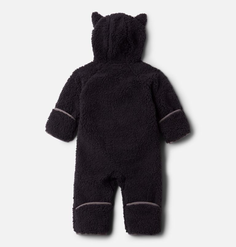 Thumbnail: Infant Foxy Baby Sherpa Bunting, Color: Black, image 2