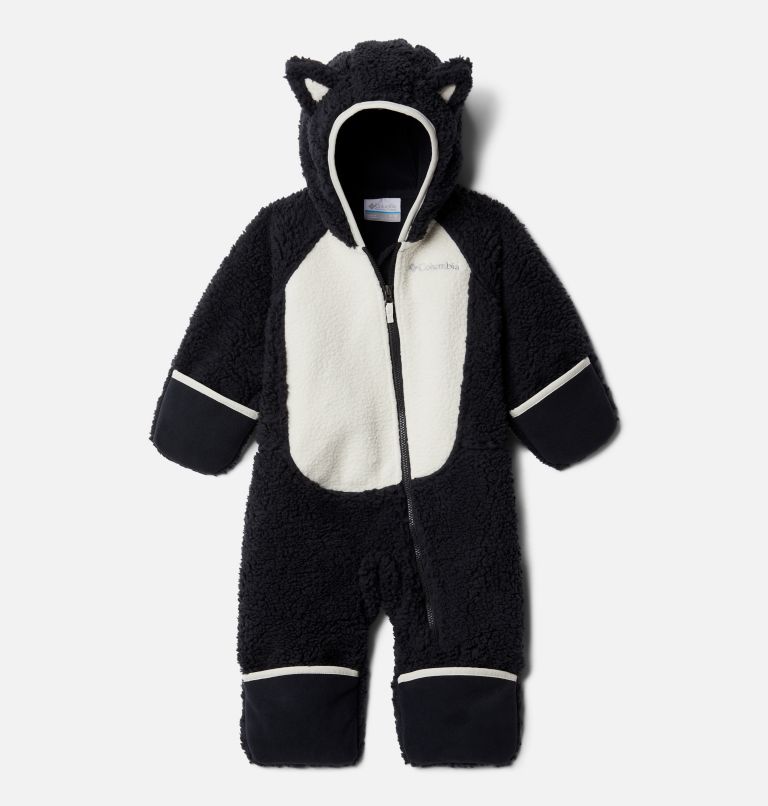 Infant Foxy Baby Sherpa Bunting, Color: Black, Chalk