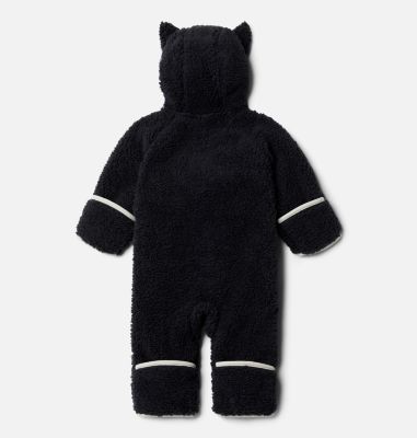 Infant Foxy Baby Sherpa Bunting, Color: Black, Chalk, image 14