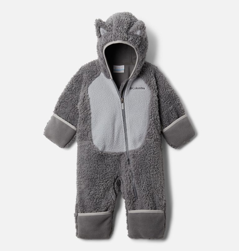 Thumbnail: Infant Foxy Baby Sherpa Bunting, Color: City Grey, Columbia Grey, image 3