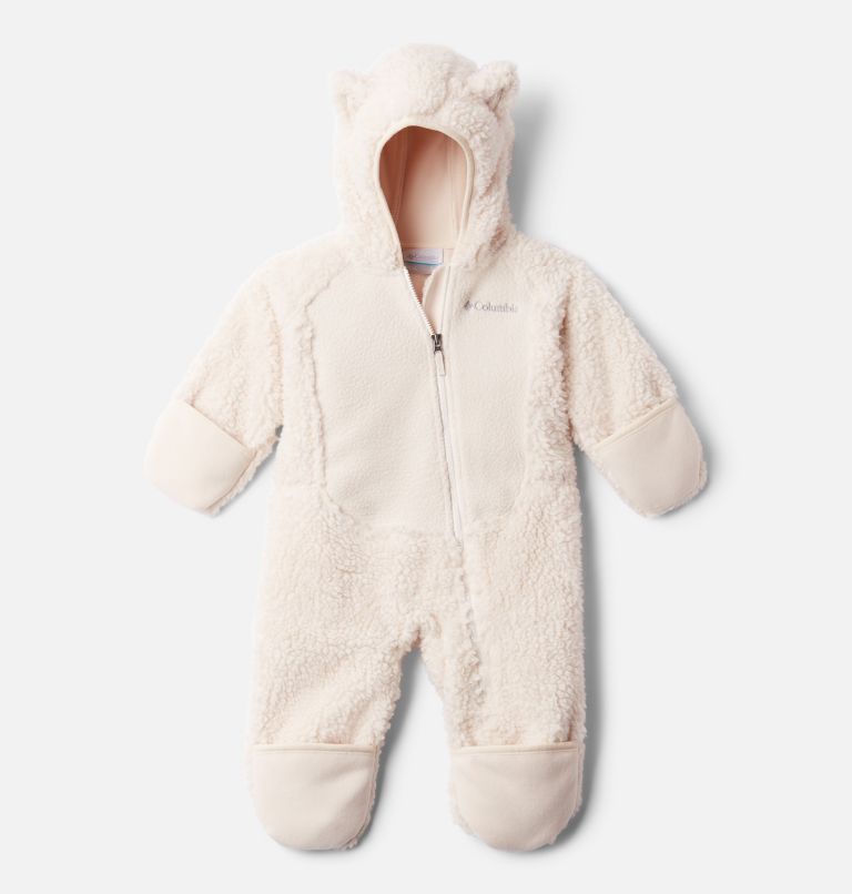 Infant Foxy Baby Sherpa Bunting, Color: Chalk, image 3